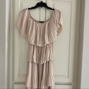 Ivory tiered ruffle midi dress- size small